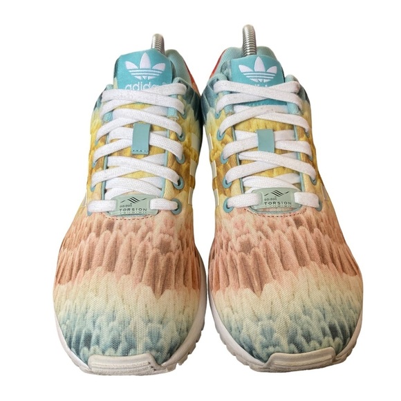 Adidas Torsion Womens ZX Flux Running Shoes Multicolor Pastel Print Size 8 EUC - Picture 9 of 12